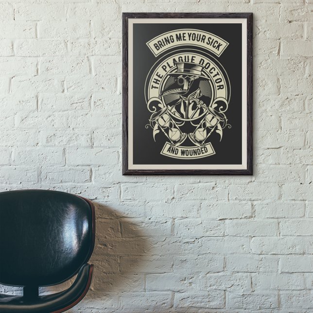 Plague Doktor Vintage Poster (plague doctor poster)