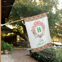 Plaid 12 Days of Christmas Monogram Crest