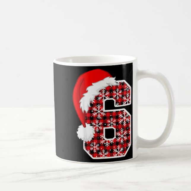 Plaid 6 7 Six Seven Meme Xmas Santa Hat Christmas  Kaffemugg (Höger)