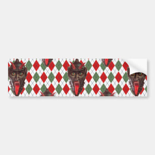 plaid christmas krampus bildekal
