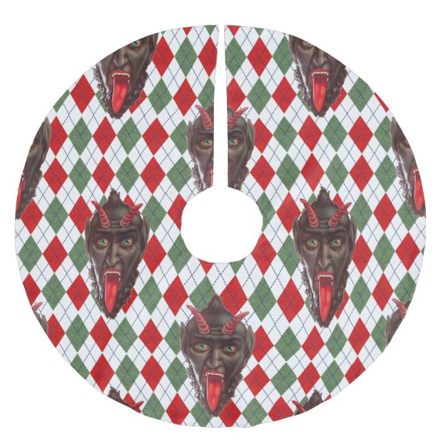 plaid christmas krampus julgransmatta borstad polyester (Framsidan)
