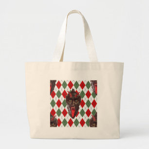 plaid christmas krampus jumbo tygkasse