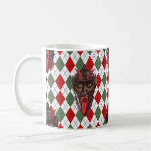 plaid christmas krampus kaffemugg