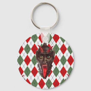 plaid christmas krampus nyckelring