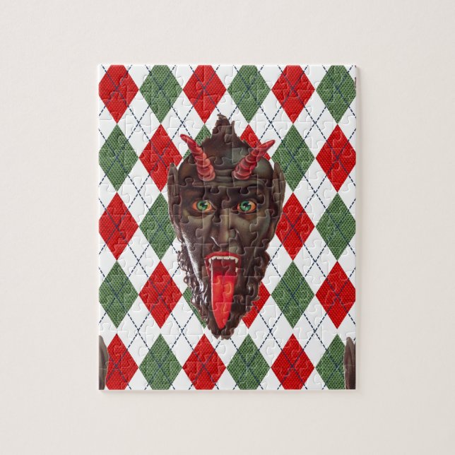 plaid christmas krampus pussel (Vertikal)