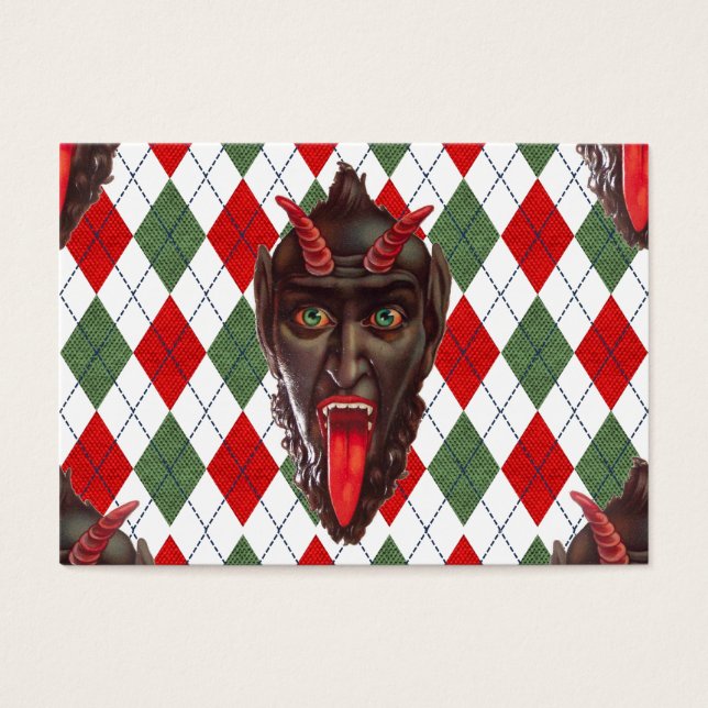 plaid christmas krampus visitkort (Framsidan)