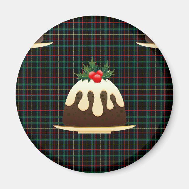 plaid christmas puddings magnet (Framsidan)