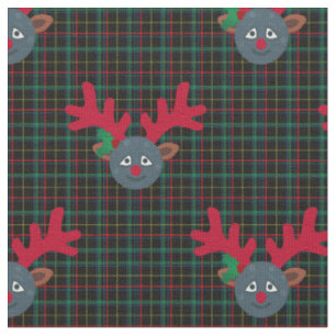plaid christmas rener måne emoji tyg