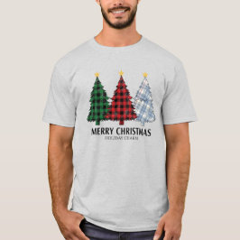Plaid Christmas Trees Holiday Charm Apparel T Shirt