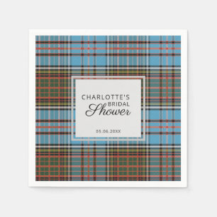 Plaid Clan Anderson Bröllopsdusch Tartan Pappersse Pappersservett