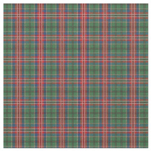 Plaid Clan MacCulloch Tartan Grön Röd Blå Rutig Tyg