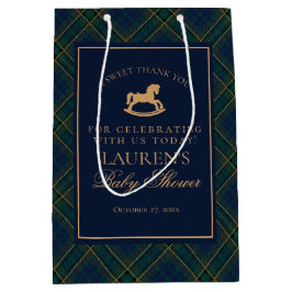 Plaid Classic Rocking Horse Baby Shower Favors