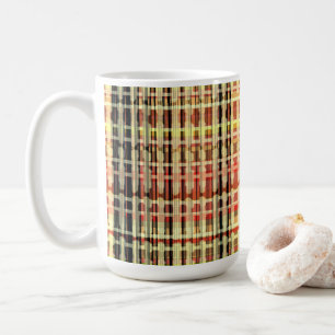 Plaid Country Plaid Färgad Persika Design Kaffemugg