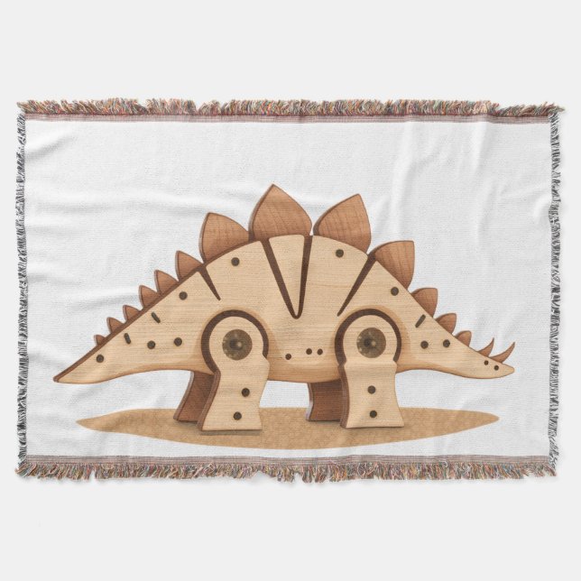 Plaid Décoratif avec Adorable Dinosaure Cartoon Filt (Framsidan)