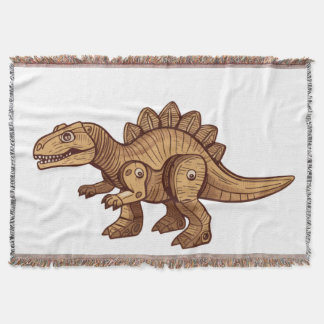 Plaid Décoratif avec Adorable Dinosaure Cartoon Filt