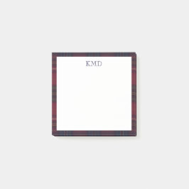 Plaid Elegant Notes Post-it Block