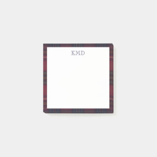 Plaid Elegant Notes Post-it Block