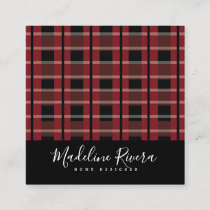 Plaid Fastighets Event Designer Fyrkantigt Visitkort