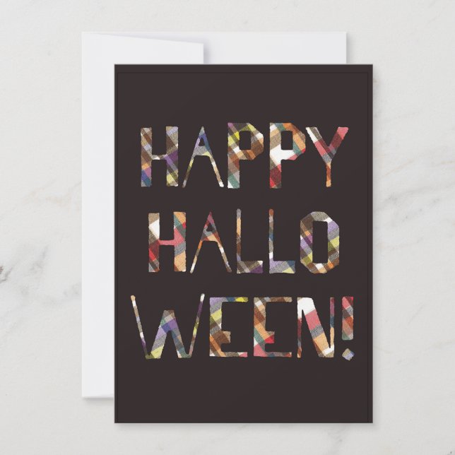 Plaid Gott Halloween Inbjudningar (Framsida)