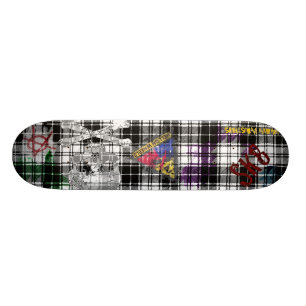 Plaid Grunge Old School Skateboard Bräda 18 Cm