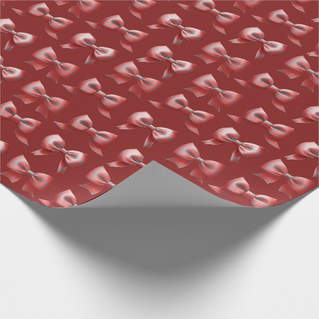 Plaid Holiday Bow Gift Wrapping Paper Presentpapper (Hörn)