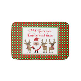 Plaid Jul Anpassad Typsnitt Tomte Badrumsmatta