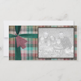 Plaid jul fototemplate julkort