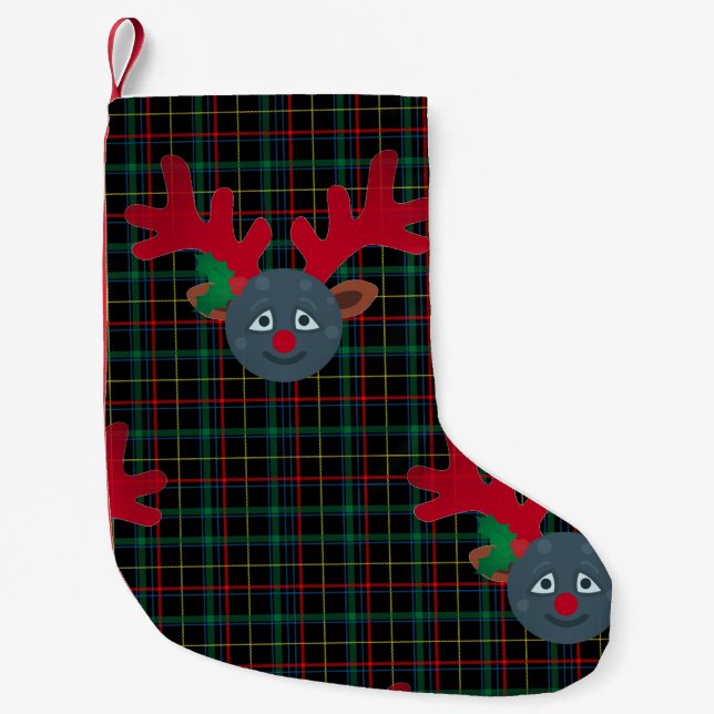 plaid julafton rener måne emoji liten julstrumpa (Framsidan)
