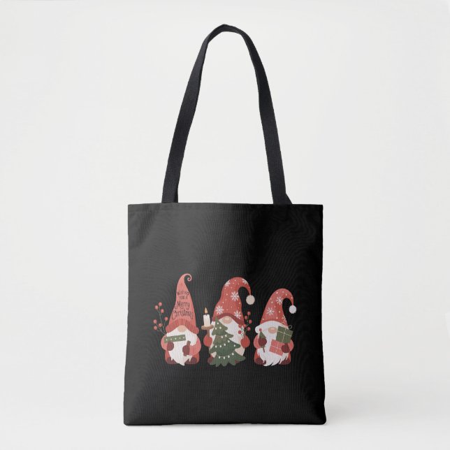Plaid julgnomar Santa rolig god jul Tygkasse (Framsida)