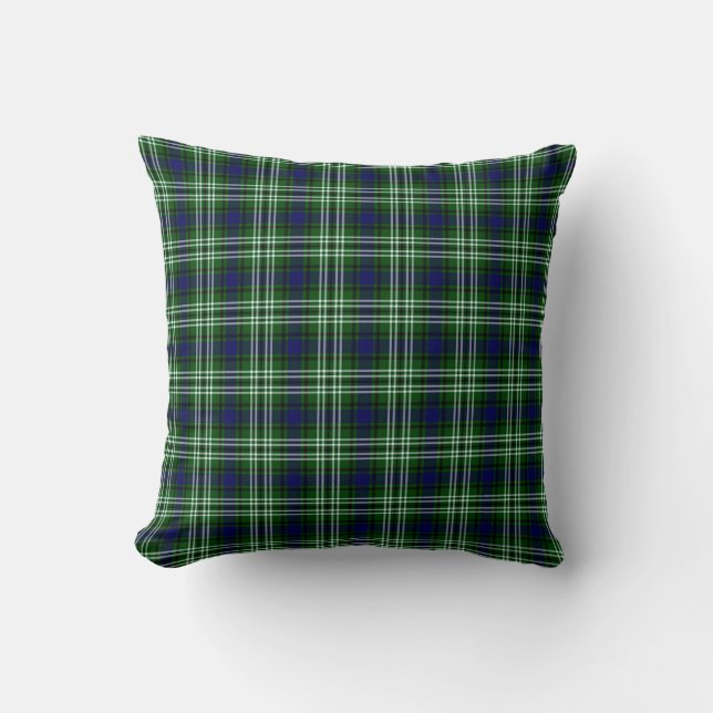 Plaid Kuddar Svarta Blackadder Tartan Kudde (Framsida)