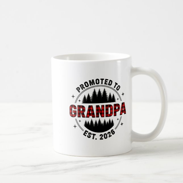 Plaid Lumberjack New Grandpa Promoted To Grandpa E Kaffemugg (Höger)