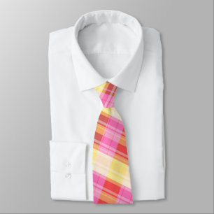 plaid manar, rosa, gult, orange slips