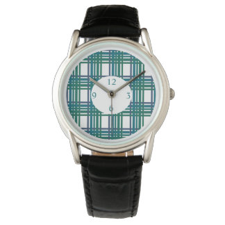 Plaid mönster manar watch armbandsur