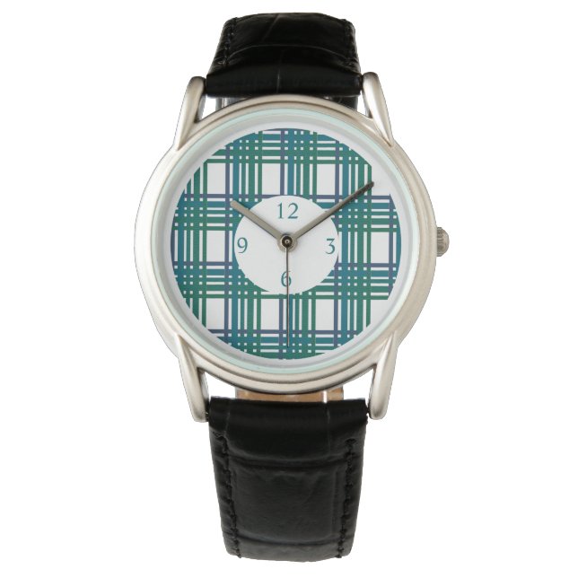 Plaid mönster manar watch armbandsur (Framsida)
