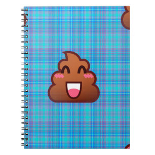 plaid poop emoji anteckningsbok