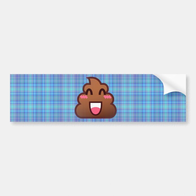 plaid poop emoji bildekal (Framsidan)
