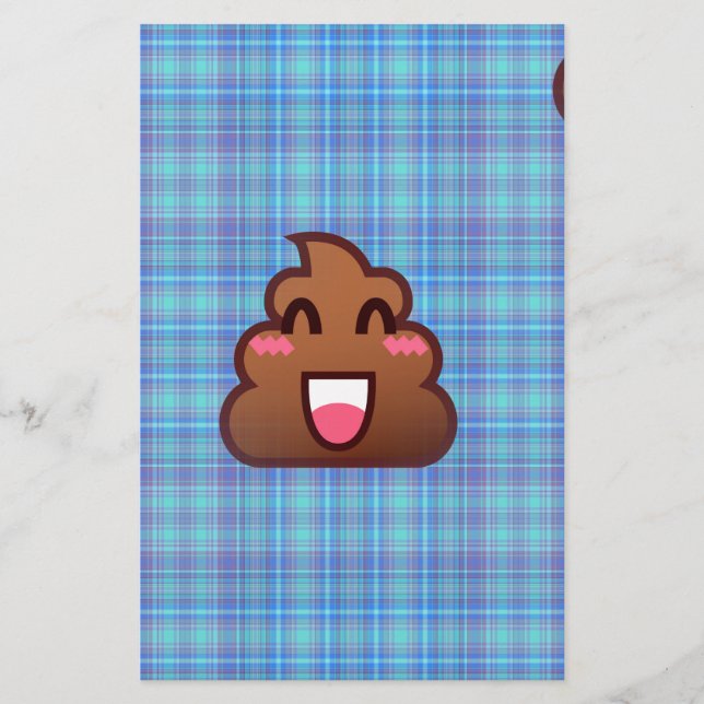plaid poop emoji brevpapper (Framsida)