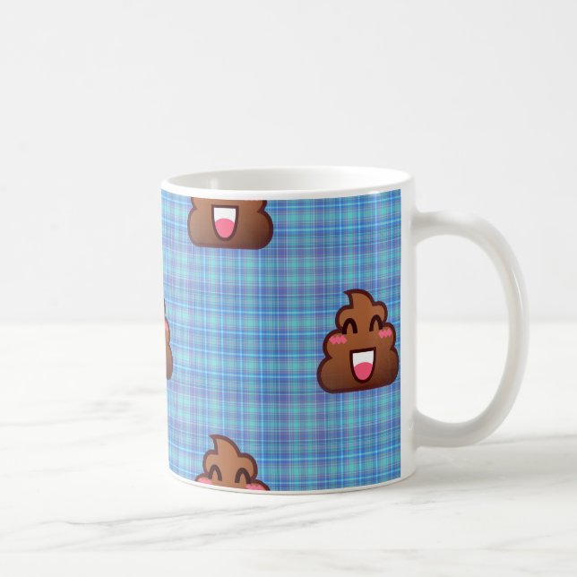 plaid poop emoji kaffemugg (Höger)