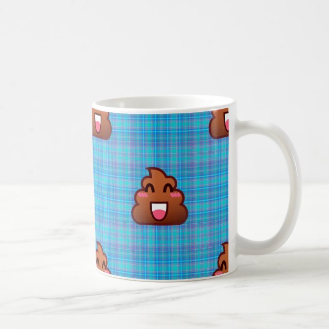 plaid poop emoji kaffemugg (Höger)