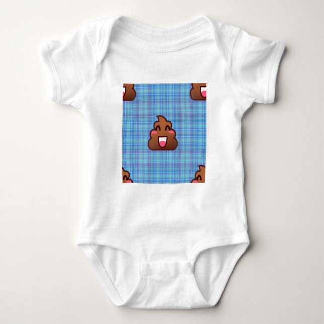 plaid poop emoji t-shirt (Framsida)
