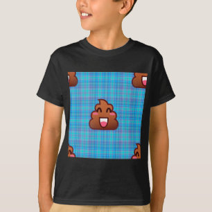 plaid poop emoji t shirt