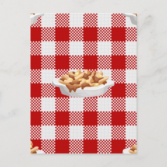 plaid poutine vykort (Framsida)