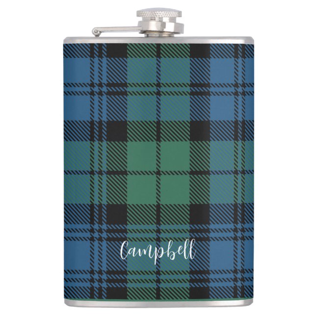 Plaid Rustic Script Campbell Tartan Anpassad Fickplunta (Framsidan)