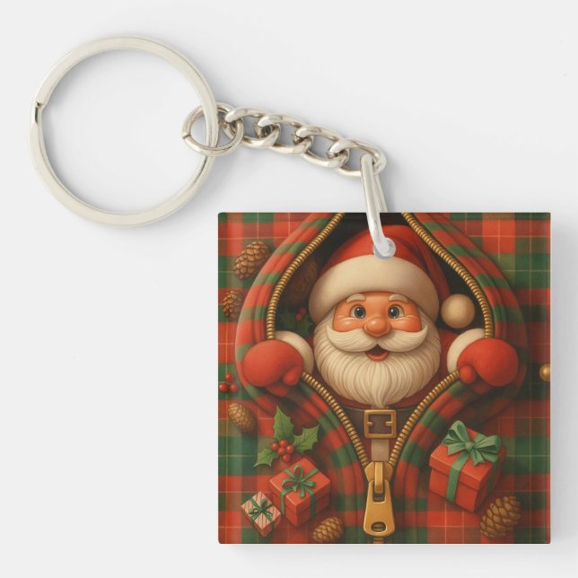 Plaid Santa Claus Christmas Design  (Framsidan)