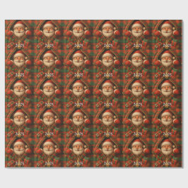 Plaid Santa Claus Christmas Design Presentpapper