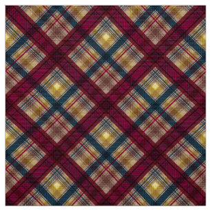 Plaid Scottish tartan crimson gult blue Classic Tyg