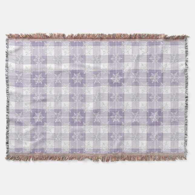 Plaid Snöflinga Kastfilt Filt (Framsidan)