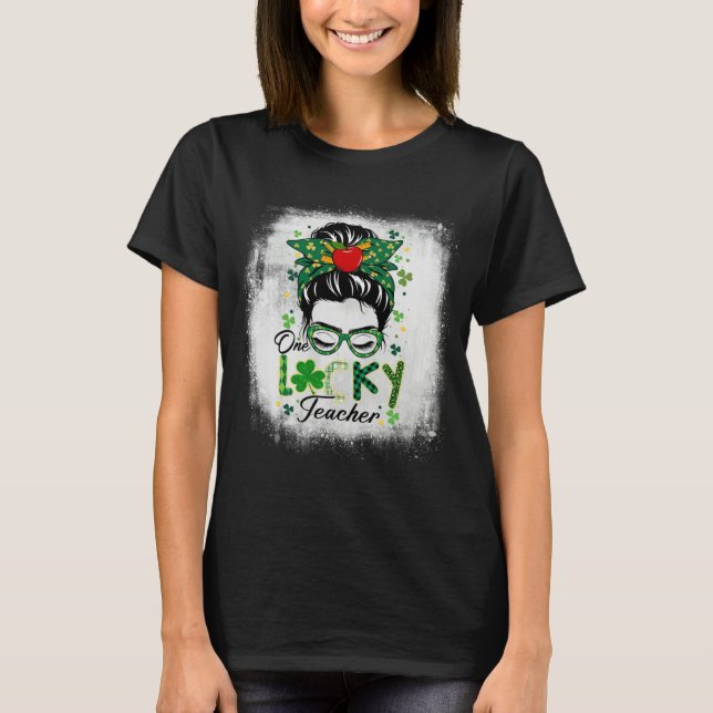 Plaid St Patricks Day Preschool Prek Teachers Luck T Shirt (Framsida)