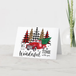 PLAID TRÄD CHRISTMAS-KORT TACK KORT