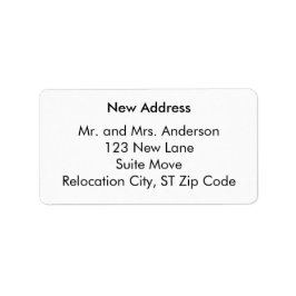 Plain and Simple New Address Labels Adressetikett